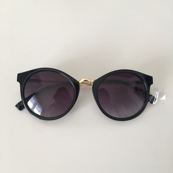 Anthropologie Accessories - Black and Gold Cateye Sunglasses